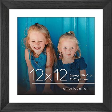 Amazon.com - Americanflat 12x12 Picture Frame in Black - Use as 10x10 ...