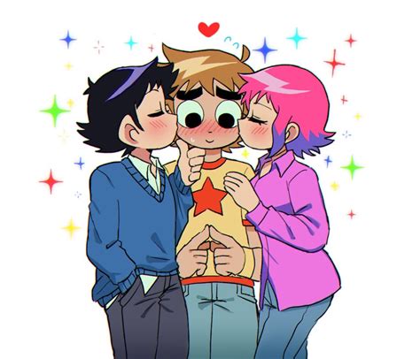 scott pilgrim, ramona flowers, and wallace wells (scott pilgrim and 1 ...