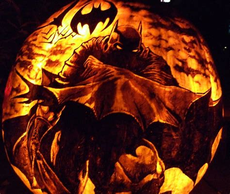 Pumpkin Batman Carving