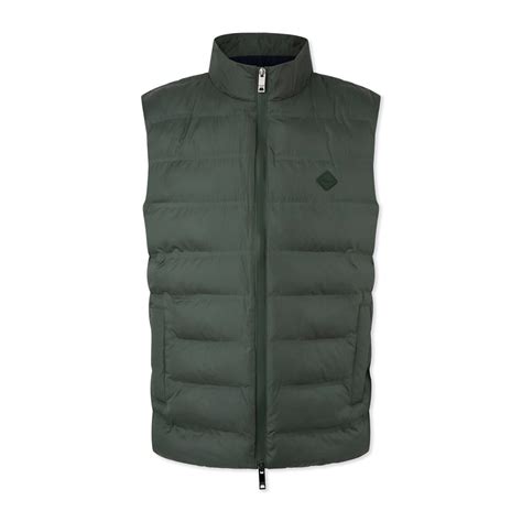 Buy Men Dark Green Solid Padded Gilet Online at The Collective - 911109