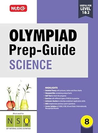 Buy MTG Olympiad Prep-Guide Class 8 Science (NSO) - Detailed Theory ...