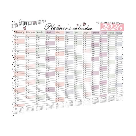 StlyGar Goal Setting Planner, Writable 2026 Year Calendar, Large Yearly ...