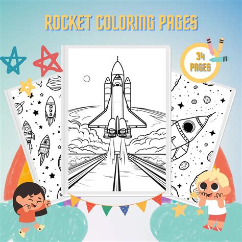 15 Free Rocket Coloring Pages For Kids - Blast Off!