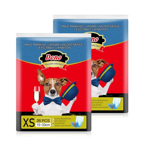 Buy Dono Disposable Dog Diapers Male-Dogs Jeans Super Absorbent Soft ...