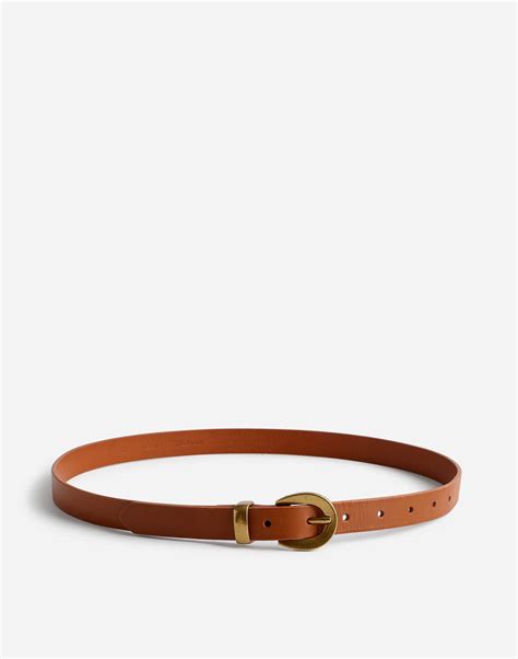 Chunky Buckle Skinny Leather Belt | Madewell