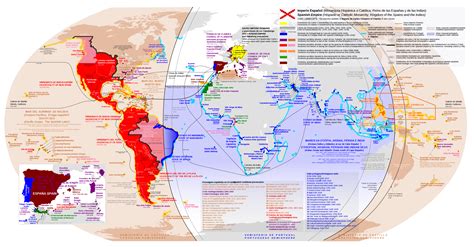 Diachronic Spanish Empire Map. Understood as the territories ruled or ...