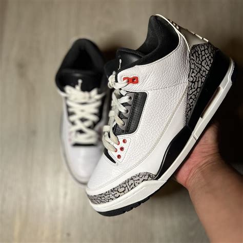Air Jordan Retro 3s “Infrared” Sz 9 Worn (white... - Depop