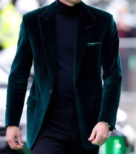 MEN'S BLAZER Velvet Blazer Green Blazer Velvet Green - Etsy