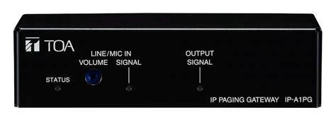 IP-A1PG | IP-A1 Sophisticated IP Audio Endpoints | Products | TOA India ...