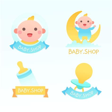 Modèle de collection de logo bébé | Vecteur Gratuite