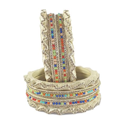 Buy Abhivyakti Creations Traditional Rajasthani Lac Lakh Bangles Set ...
