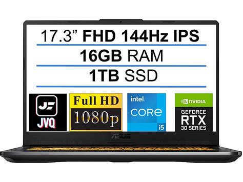 Asus 2022 Newest TUF VR Ready Gaming Laptop, 17.3" FHD 144Hz IPS ...