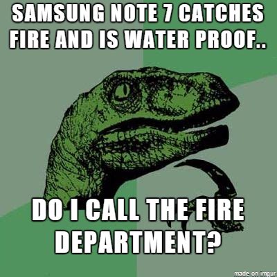 Image result for Exploding Galaxy Note 7 Meme