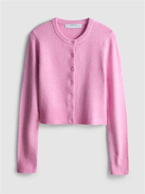 Womens Pink Cropped Crew Neck Cardigan | Primark