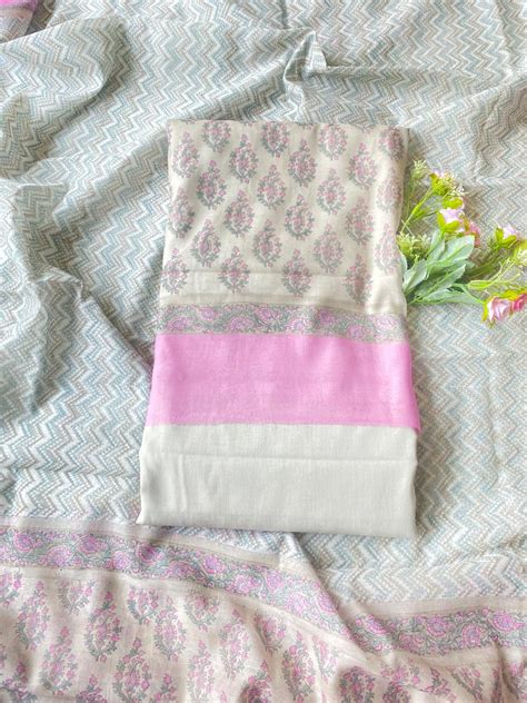Pure Chanderi Light Pink Suit Fabric / Pure Fabric Collection – Studio CKC