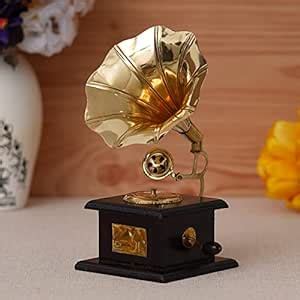 Buy JaipurCrafts Brass Vintage Gramophone Showpiece for Home and Living ...