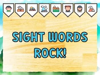 SIGHT WORDS ROCK! Mountain Bulletin Board Kit school resource by Nitin ...