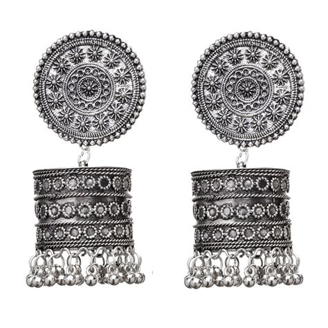 Shining Diva Fashion Latest Stylish Oxidised Jhumka Earrings for Women ...