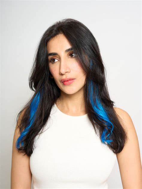 Electric Blue Hair Strandout- Coloured clip-In Hair| Nish Hair