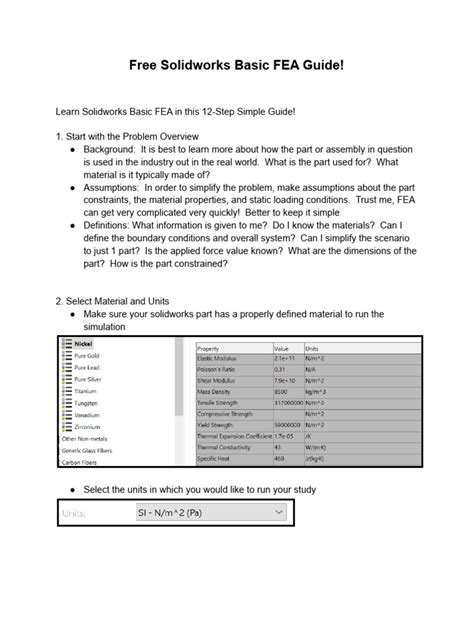 SolidWorks Fea Tutorial PDF 的图像结果