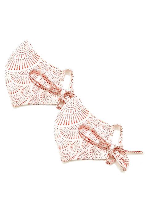 Get Geometric Floral Tie-up Cotton Mask - Set of 2 at ₹ 250 | LBB Shop