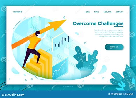 Vector Concept Illustration - Overcome Challenges Stock Vector ...