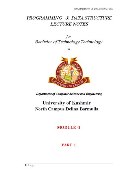 Programming n DATA Structure CSE Module 1 PART 1 - PROGRAMMING & DATA ...