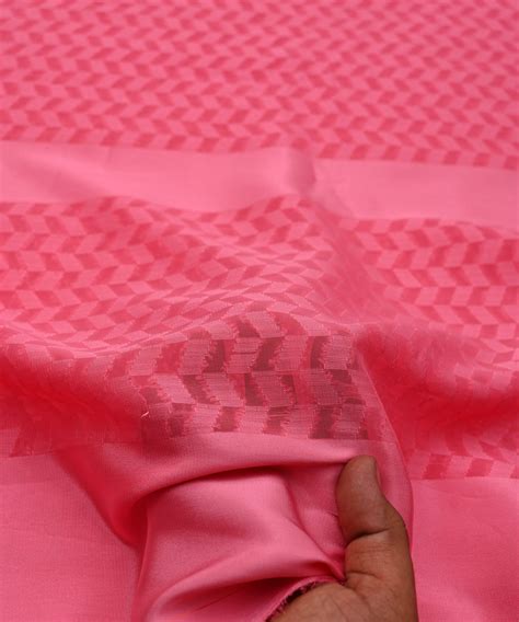 Buy Georgette Fabric with Satin Pattern-Rouge Pink Online at Wholesale ...