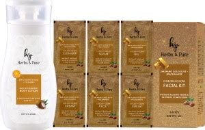 Herbs and Pure Daily Skincare Combo - Golden Glow Facial Kit and Skin ...
