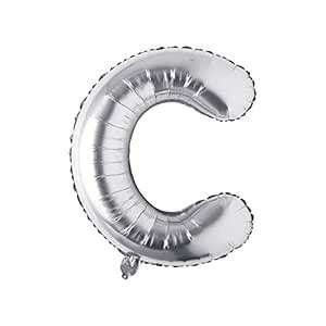 Buy JUST PARTY Silver Letters Alphabets Foil Balloons for Birthday ...