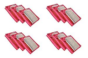 KANUSHI® Set of 12 Pcs Flower Design Transparent Plain Non Woven Fabric ...