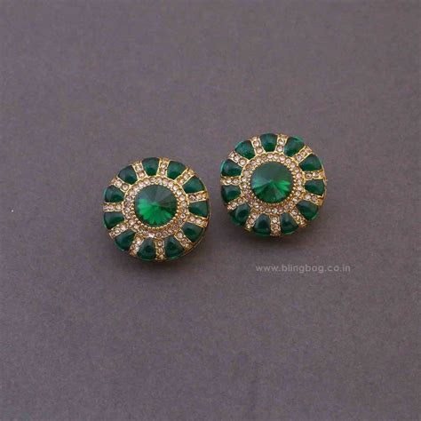 Emerald RhivanI Studs – Bling Bag