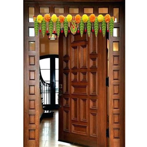 Buy PREETENCY-Ganesh pan Toran with Artificial Yellow -Orange Marigold ...