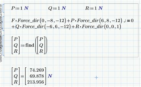 Mathcad Solving Equation for Variable with 2 Numbers 的图像结果