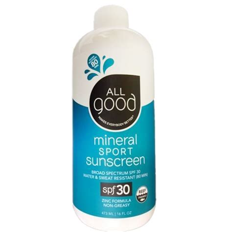 All Good Sport Mineral Sunscreen SPF 30 -- 16 oz - Vitacost