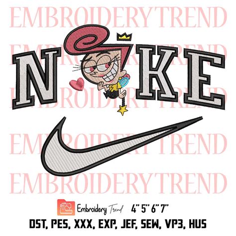 Nike Wanda The Fairly OddParents Embroidery, Cosmo And Wanda Embroidery, The Fairly OddParents ...
