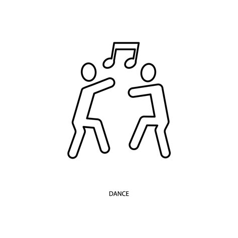 dance concept line icon. Simple element illustration. dance concept ...