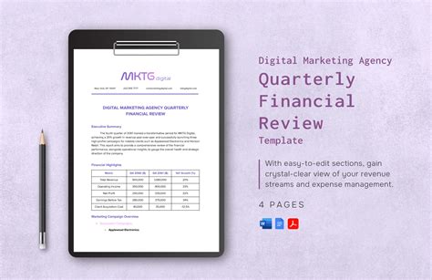 Quarterly Business Review Template in Word, Google Docs - Download ...