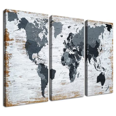Buy Wall Art Map of the world Watercolor Abstract World Map Wall Decal ...