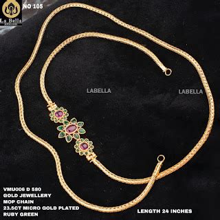 Micro Gold Plated Mogapu Chains - Indian Jewelry Designs