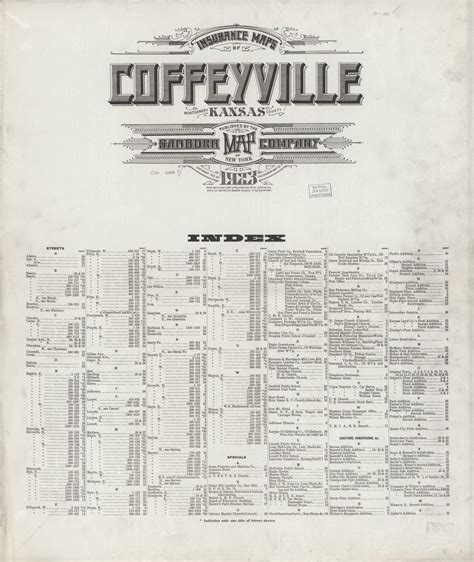 Sanborn Fire Insurance Map from Coffeyville, Montgomery County, Kansas ...