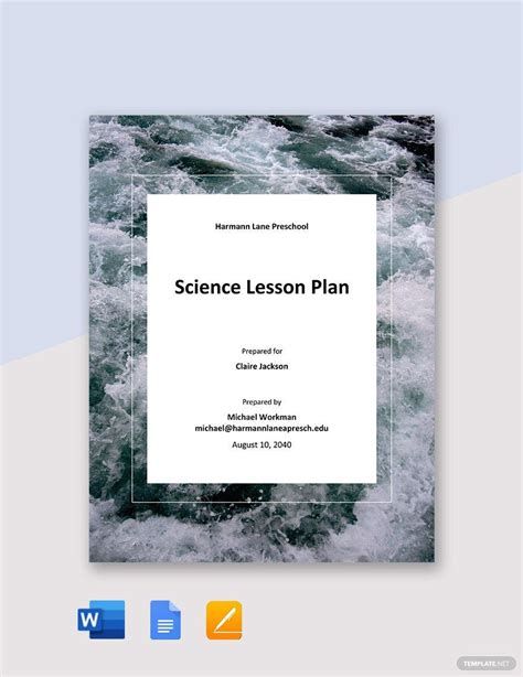 Image result for Sample Science Lesson Plan Template