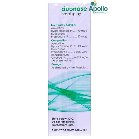 Duonase Nasal Spray 7 gm | Uses, Side Effects, Price | Apollo Pharmacy