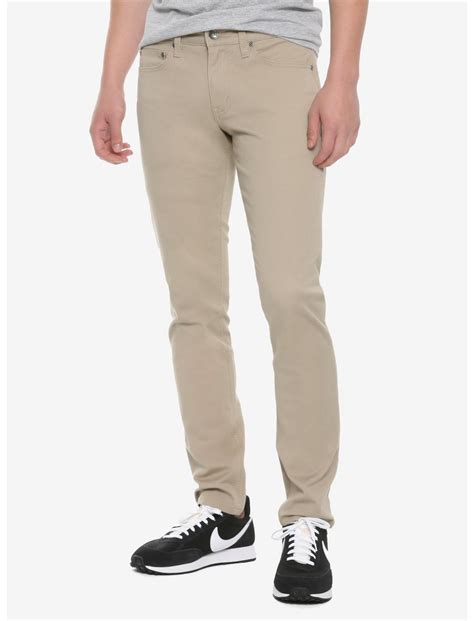 HT Denim Skinny Khaki Pants | Hot Topic