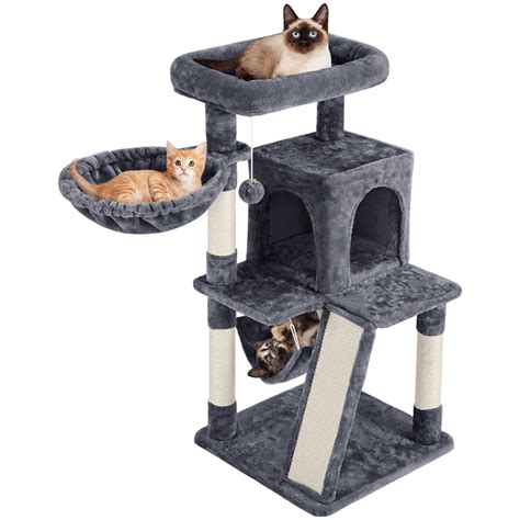 Topeakmart Medium Plush Cat Tree, Dark Gray | Petco