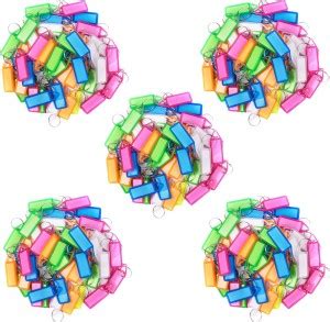 StealODeal Multipurpose 250 Pack Name Tags with Keyring Key Chain Price ...