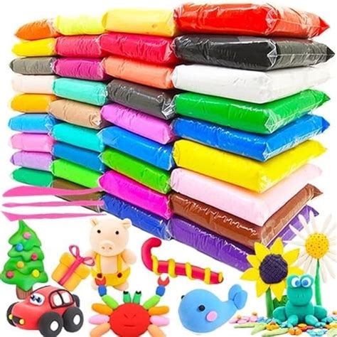 12 pcs Color/Set Light Clay Air Dry Polymer Plasticine Modelling Clay ...