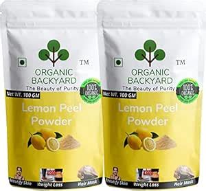 ORGANIC BACKYARD 100% Natural Lemon Peel Powder Combo 100gm*2 for Face ...
