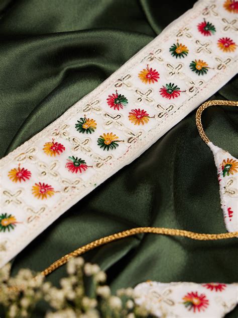 Athena Women White Embroidered Sequined Belt – Athena Lifestyle