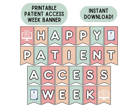 Patient Access Week Banner Patient Access Week Sign Printable Patient Access Representative ...